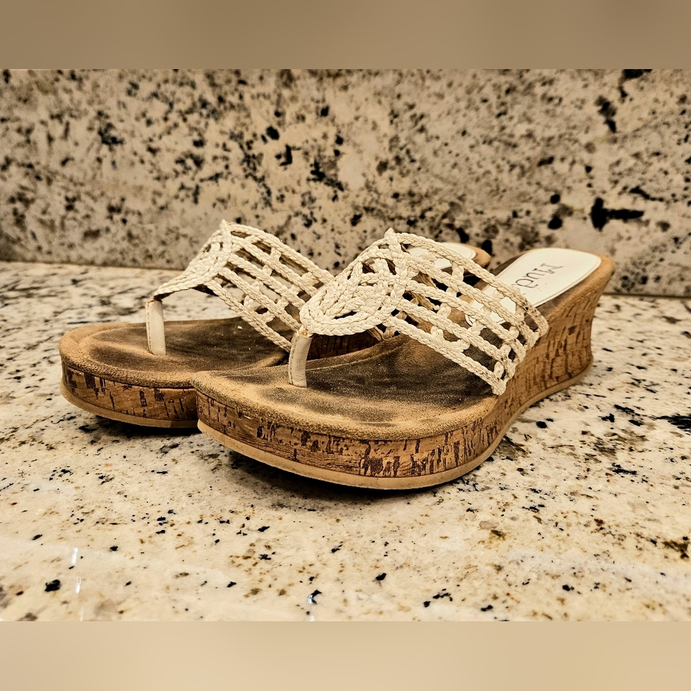 Mudd Woven Cork Wedges, Womens Size 8.5
